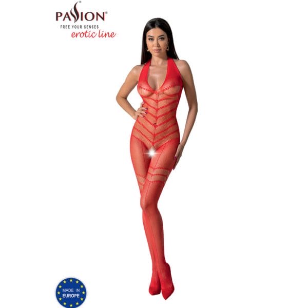 PASSION - BS100 BODYSTOCKING RED ONE SIZE 3